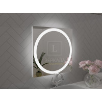 Зеркало в ванную комнату с подсветкой Палермо 120х120 см