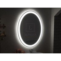 Зеркало в ванную комнату с подсветкой светодиодной лентой Амелия